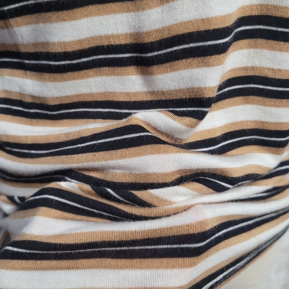 Zara women's striped short sleeve top size  L - Picture 4 of 8
